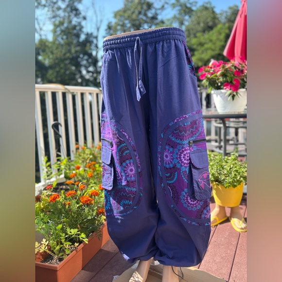 Vibrant Paisley Cargo Pants - Picture 2 of 11